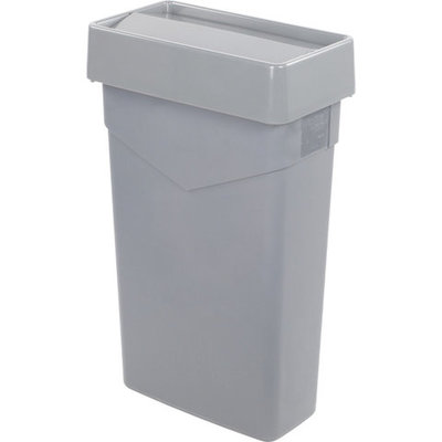 15 GAL WITH PUSH LID GREY